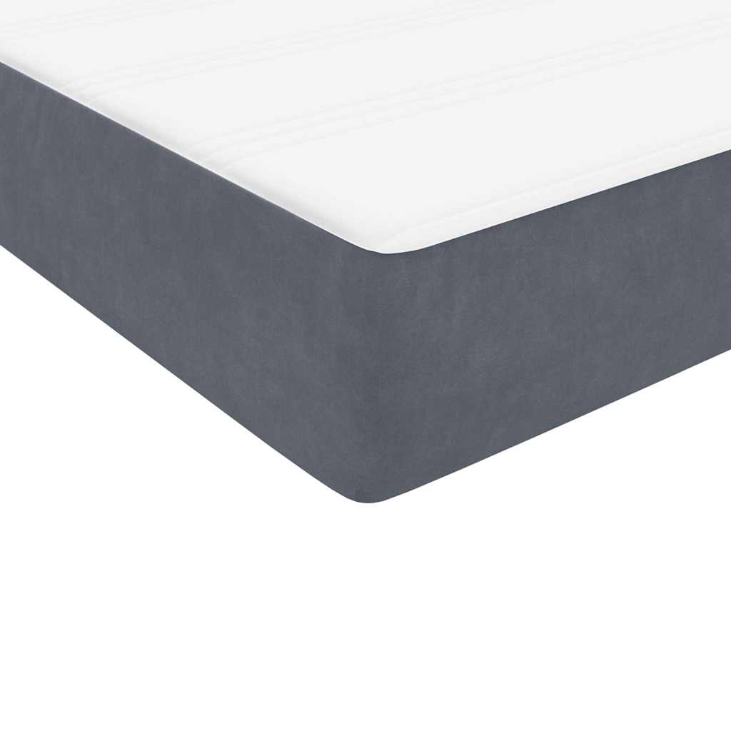 Boxspring met matras en LED fluweel donkergrijs 80x220 cm