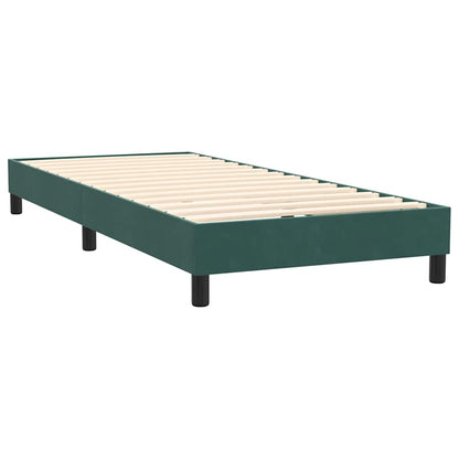 Boxspring met matras en LED fluweel donkergroen 80x220 cm