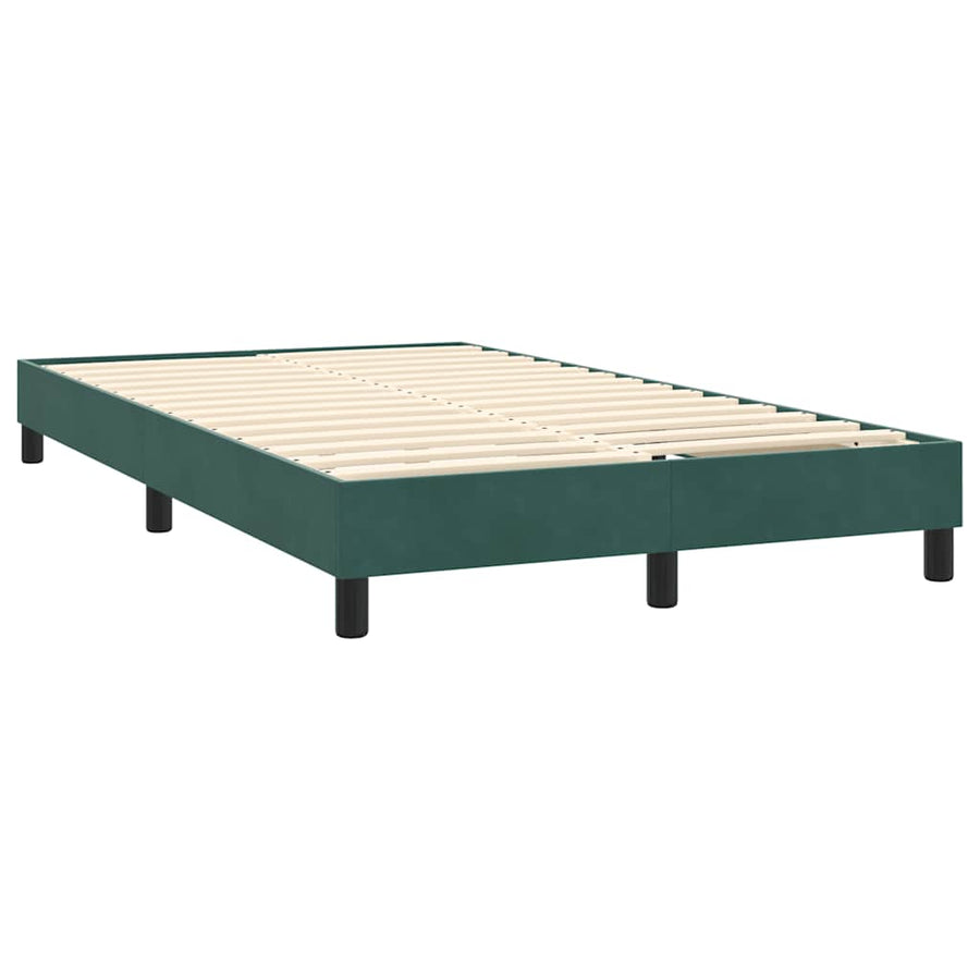 Boxspring met matras fluweel donkergroen 160x220 cm