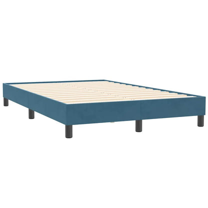 Boxspring met matras en LED fluweel donkerblauw 120x210 cm