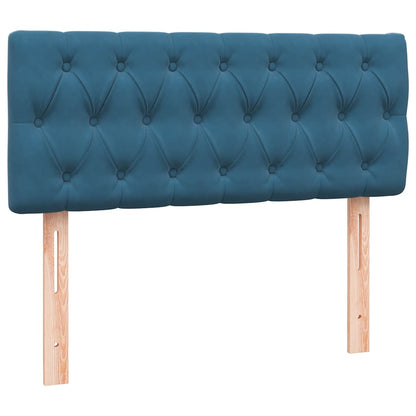 Boxspring met matras en LED fluweel donkerblauw 120x210 cm