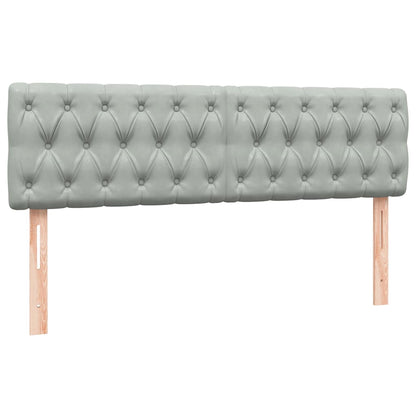 Boxspring met matras fluweel lichtgrijs 160x210 cm