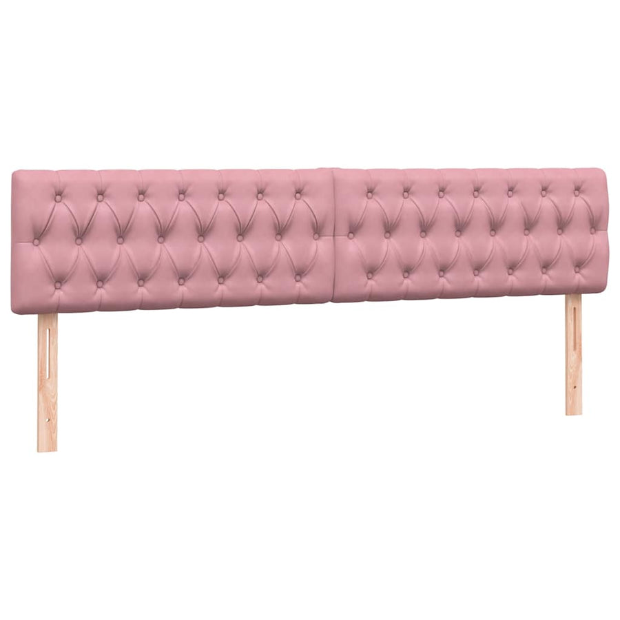 Boxspring met matras fluweel roze 180x210 cm