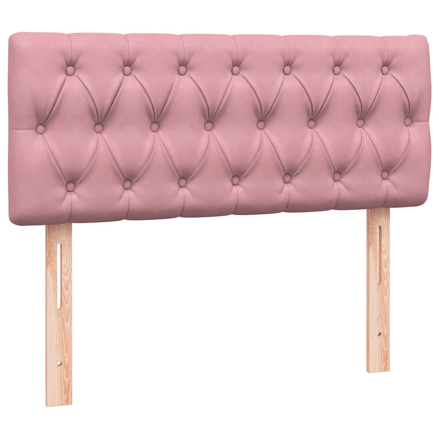 Boxspring met matras fluweel roze 120x220 cm