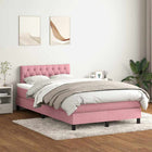 Boxspring met matras 120x220 cm fluweel roze