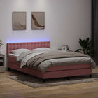 Boxspring met matras 160x220 cm roze fluweel