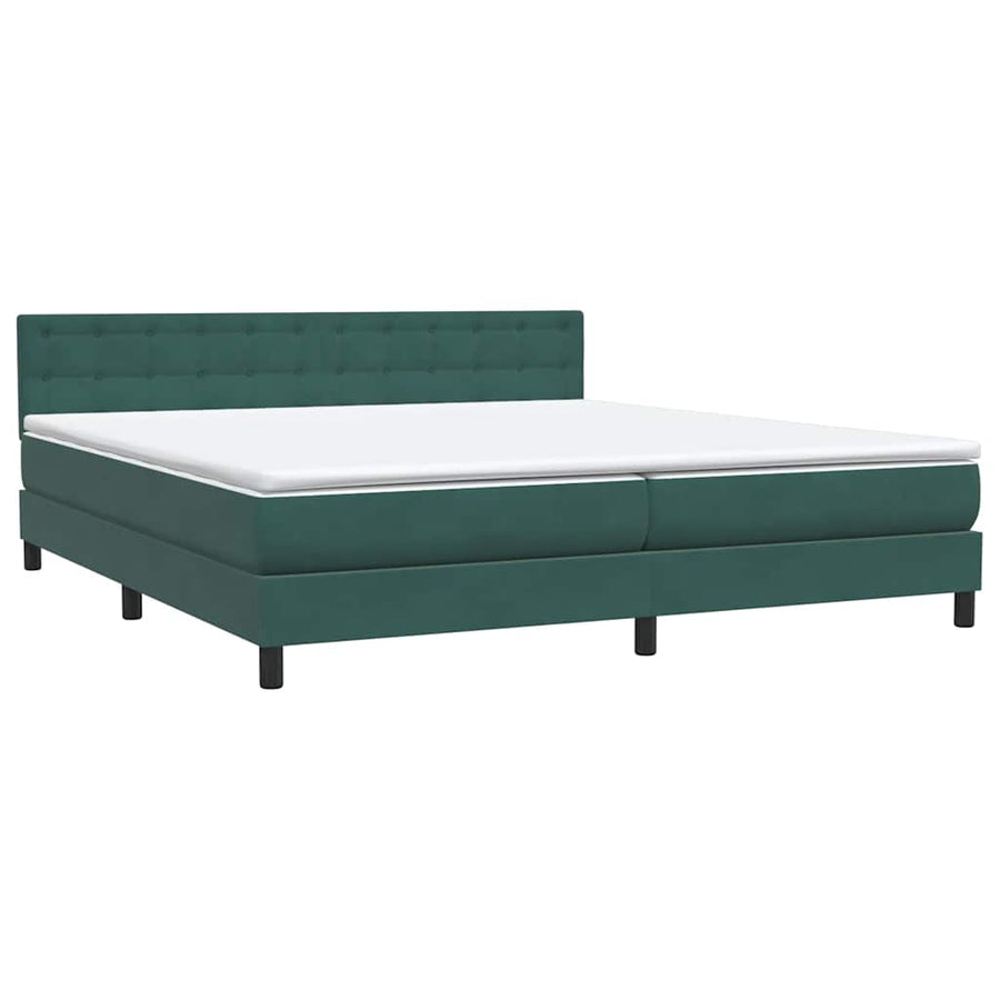 Boxspring Met Matras En Led Fluweel 180 x 220 cm