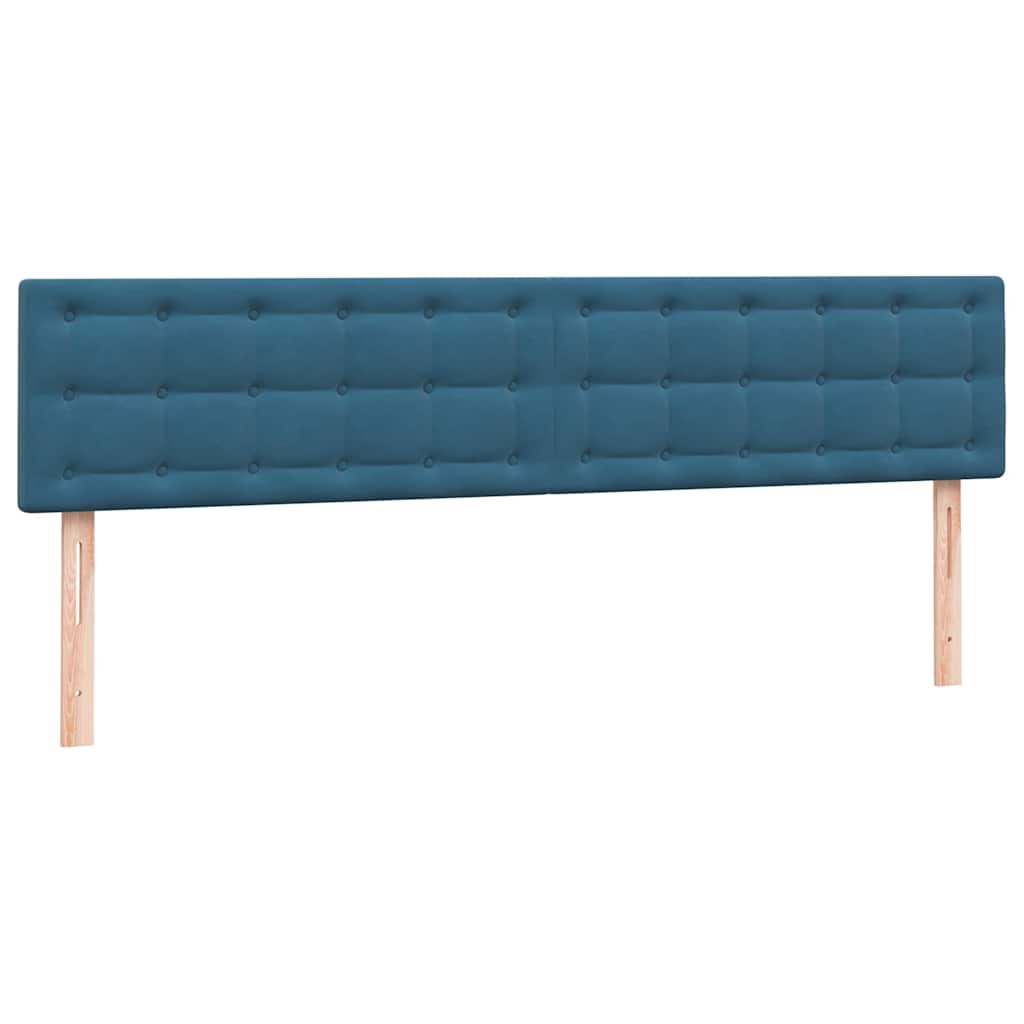 Boxspring met matras en LED fluweel donkerblauw 200x220 cm
