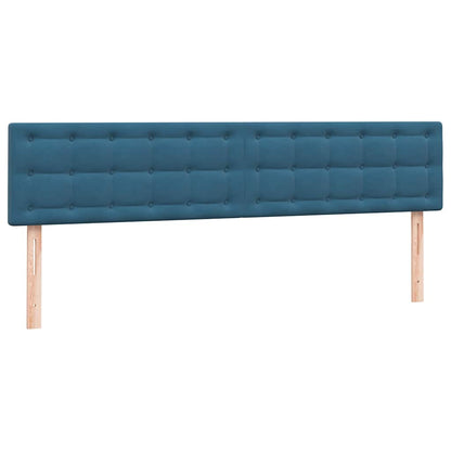 Boxspring met matras en LED fluweel donkerblauw 200x220 cm