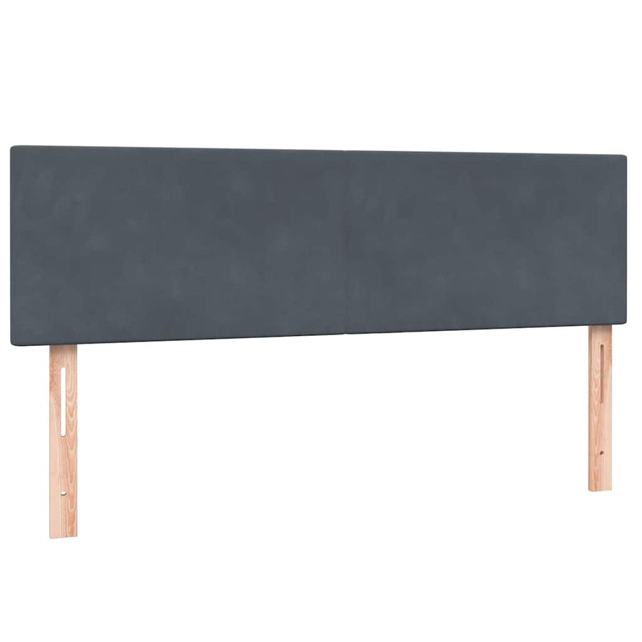 Boxspring met matras fluweel donkergrijs 160x210 cm