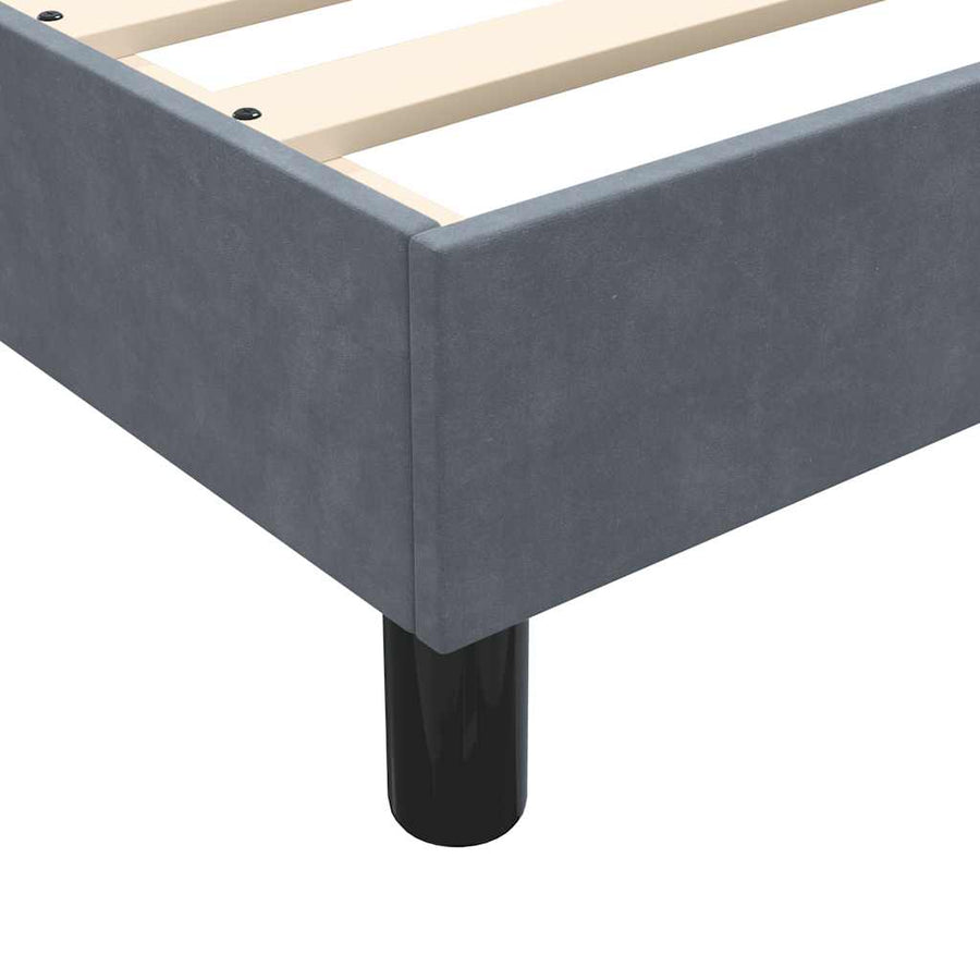Boxspring met matras fluweel donkergrijs 160x210 cm
