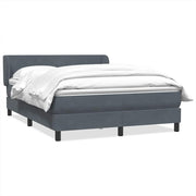 Boxspring met matras 160x210 cm donkergrijs fluweel