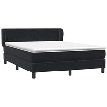 Boxspring met matras fluweel zwart 160x210 cm