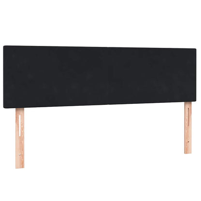 Boxspring met matras fluweel zwart 160x210 cm