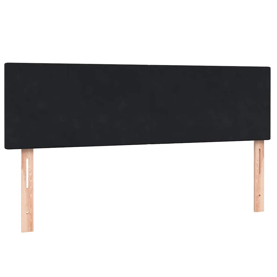 Boxspring met matras fluweel zwart 160x210 cm