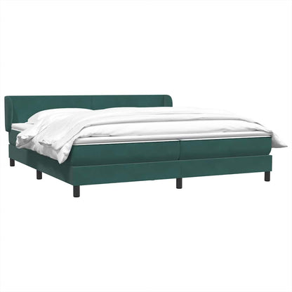 Boxspring met matrassen fluweel donkergroen 180x210 cm