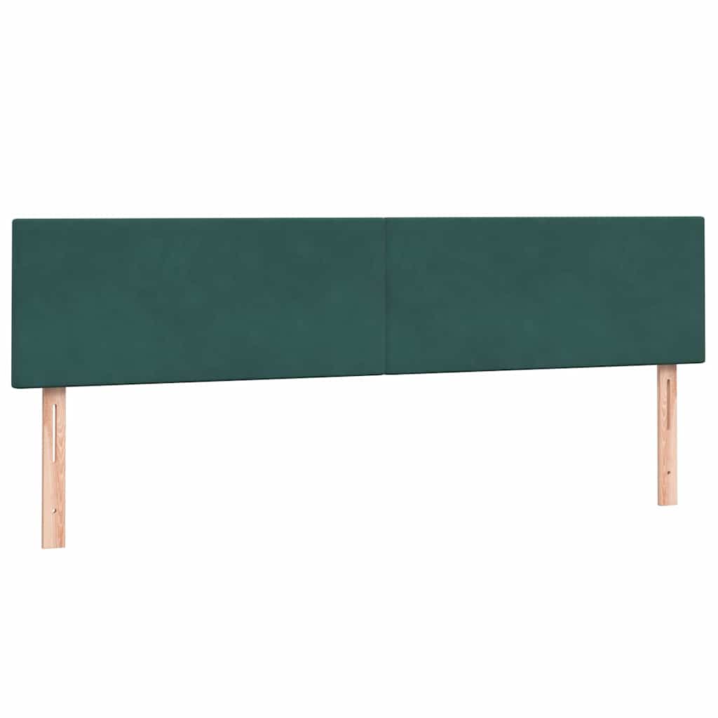 Boxspring met matrassen fluweel donkergroen 180x210 cm