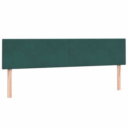 Boxspring met matrassen fluweel donkergroen 180x210 cm