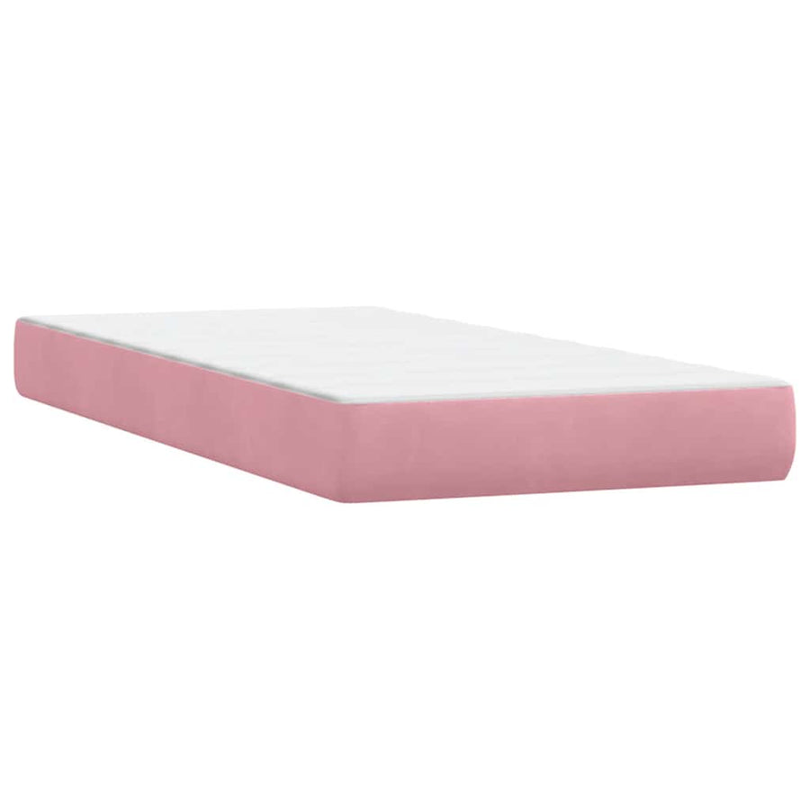 Boxspring met matrassen fluweel roze 180x210 cm