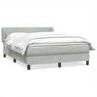 Boxspring met matras 160x220 cm lichtgrijs fluweel