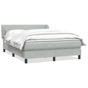 Boxspring met matras 160x220 cm lichtgrijs fluweel
