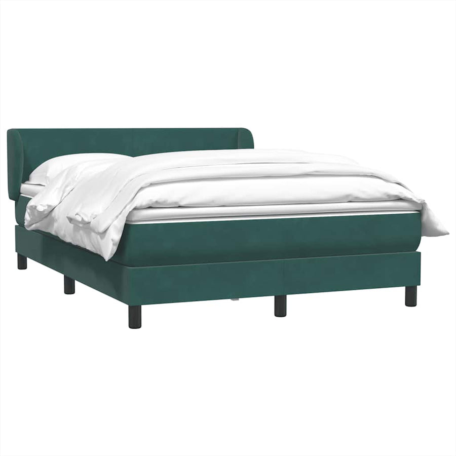 Boxspring Met Matras Fluweel 160 x 220 cm Donkergroen