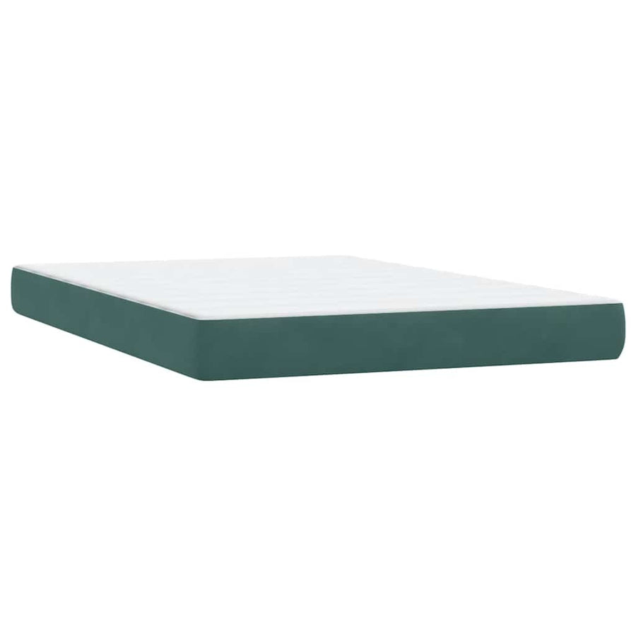 Boxspring Met Matras Fluweel 160 x 220 cm Donkergroen