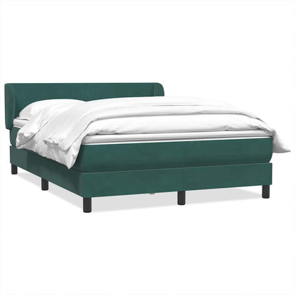 Boxspring Met Matras Fluweel 160 x 220 cm Donkergroen