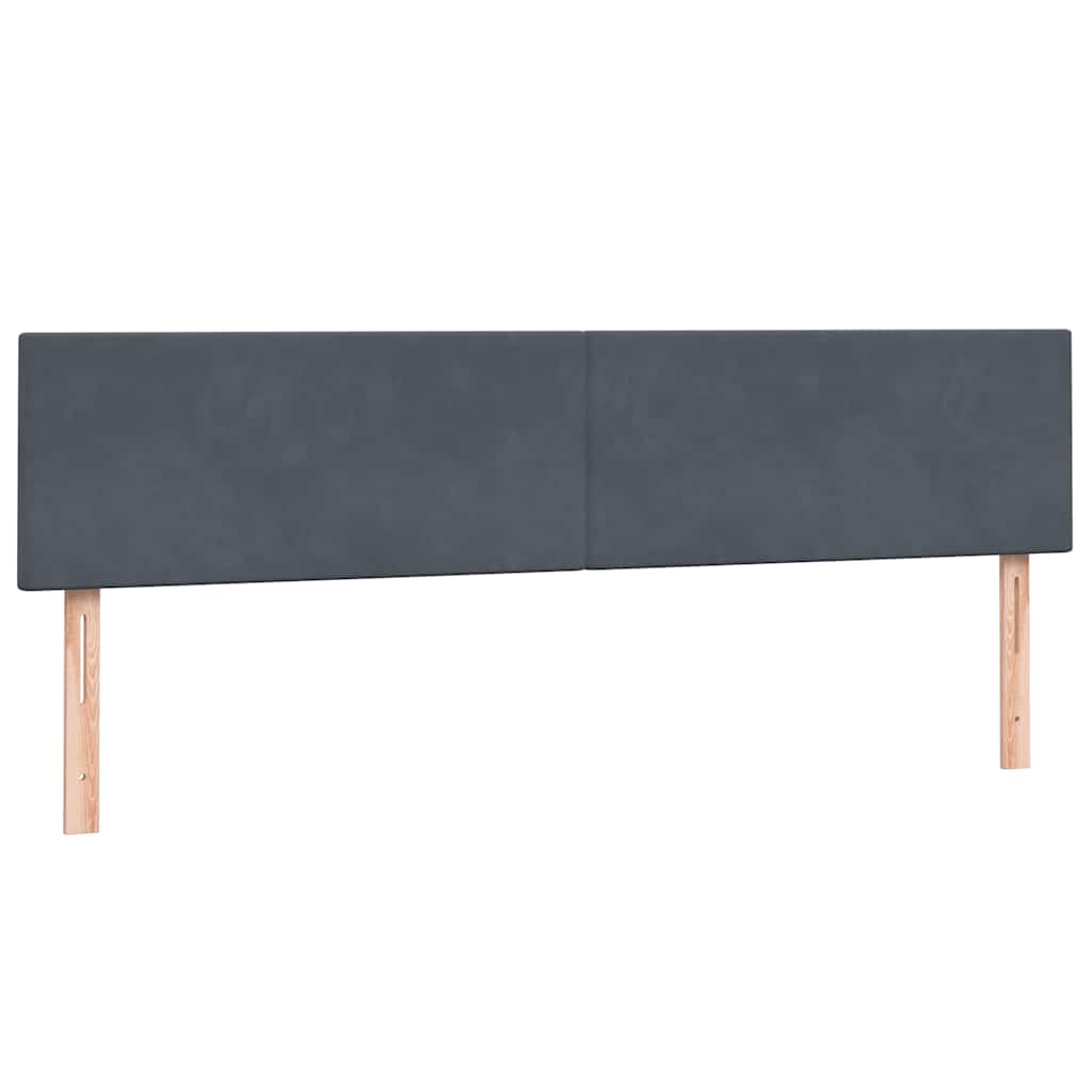 Boxspringbed met matrassen 180x220 cm fluweel donkergrijs