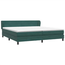 Boxspringbed Met Matrassen Fluweel 180 x 220 cm Donkergroen