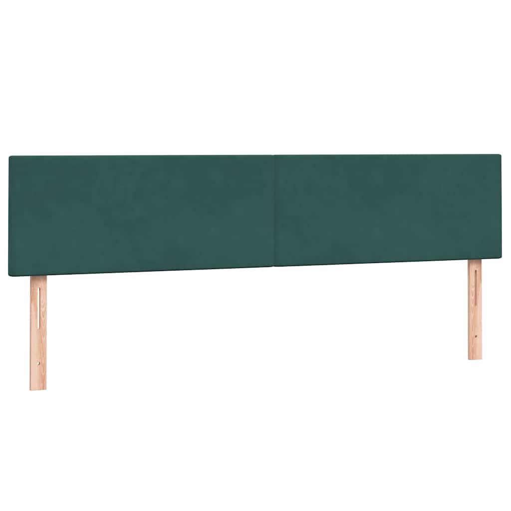 Boxspringbed Met Matrassen Fluweel 180 x 220 cm Donkergroen