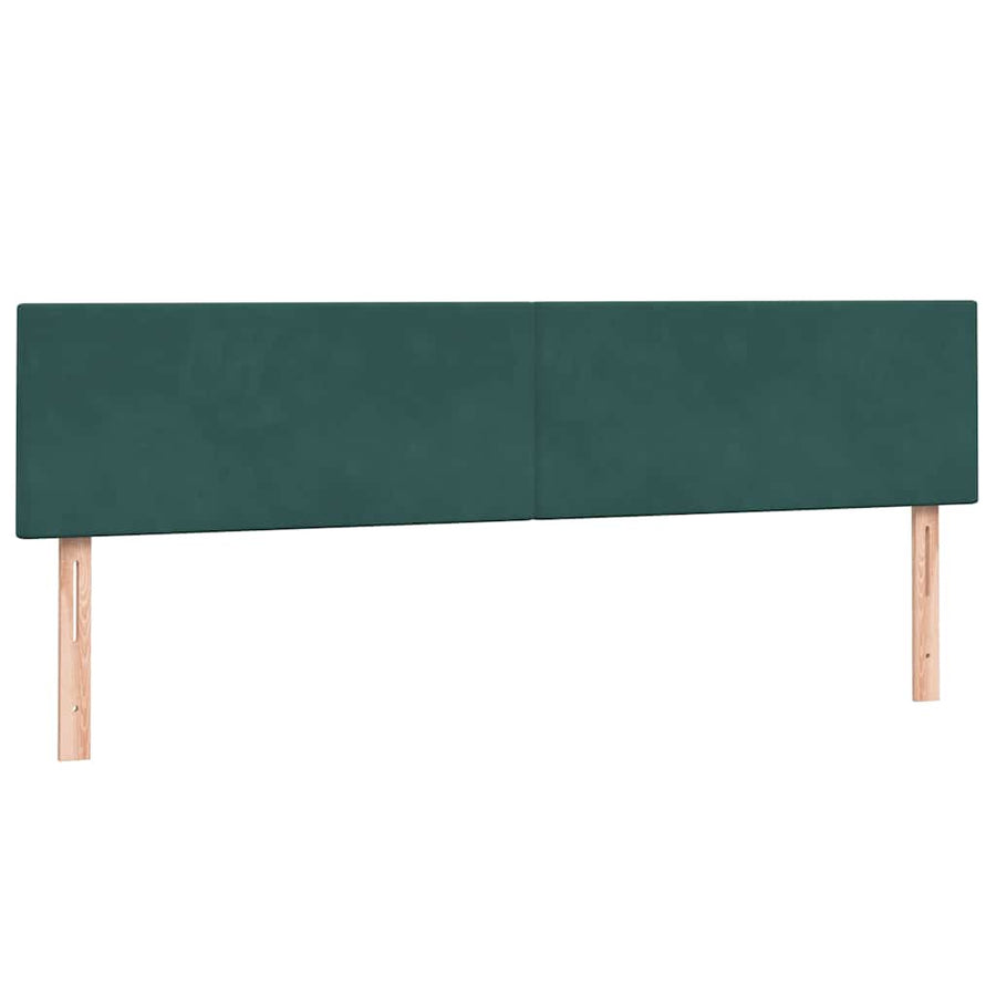 Boxspringbed Met Matrassen Fluweel 180 x 220 cm Donkergroen
