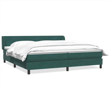 Boxspringbed Met Matrassen Fluweel 180 x 220 cm Donkergroen