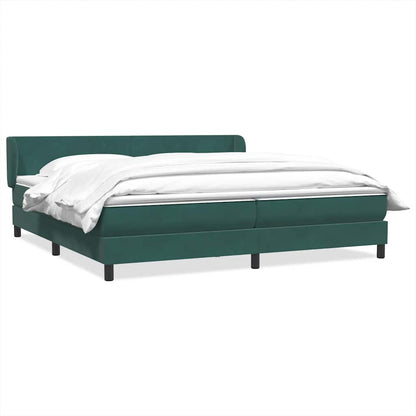 Boxspringbed Met Matrassen Fluweel 180 x 220 cm Donkergroen