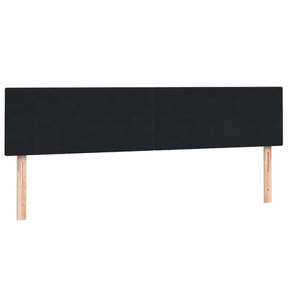 Boxspringbed met matrassen 200x220 cm fluweel zwart