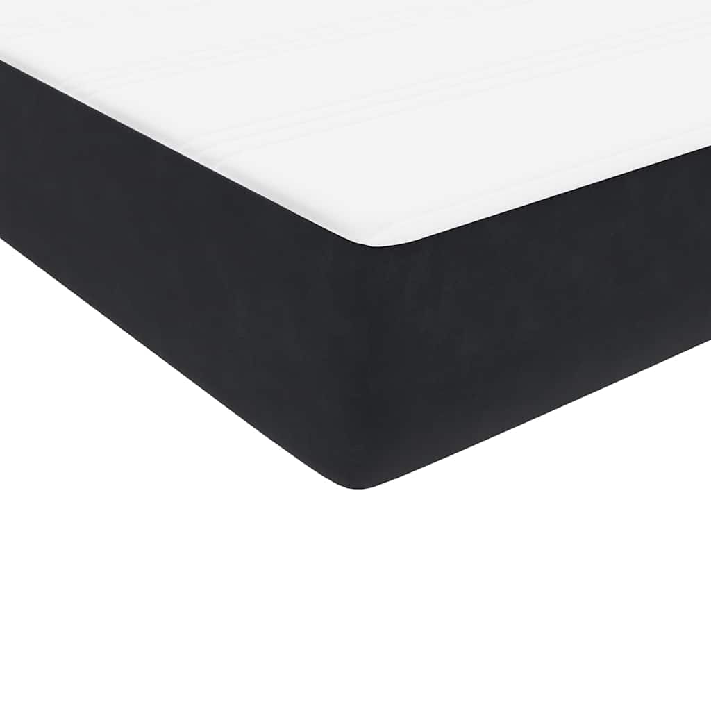 Boxspringbed met matrassen 200x220 cm fluweel zwart