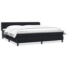 Box spring bed with mattresses 200x220 cm velvet black