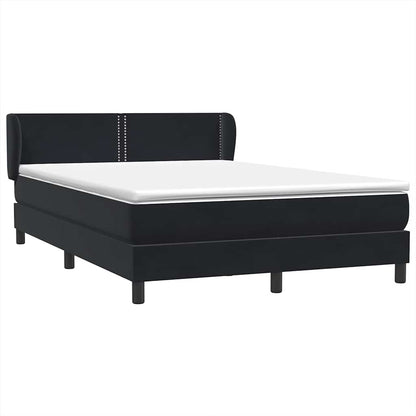 Boxspring met matras fluweel zwart 160x210 cm