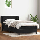 Boxspring met matras 80x220 cm zwart fluweel