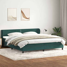Boxspringbed met matrassen 180x220 cm fluweel donkergroen