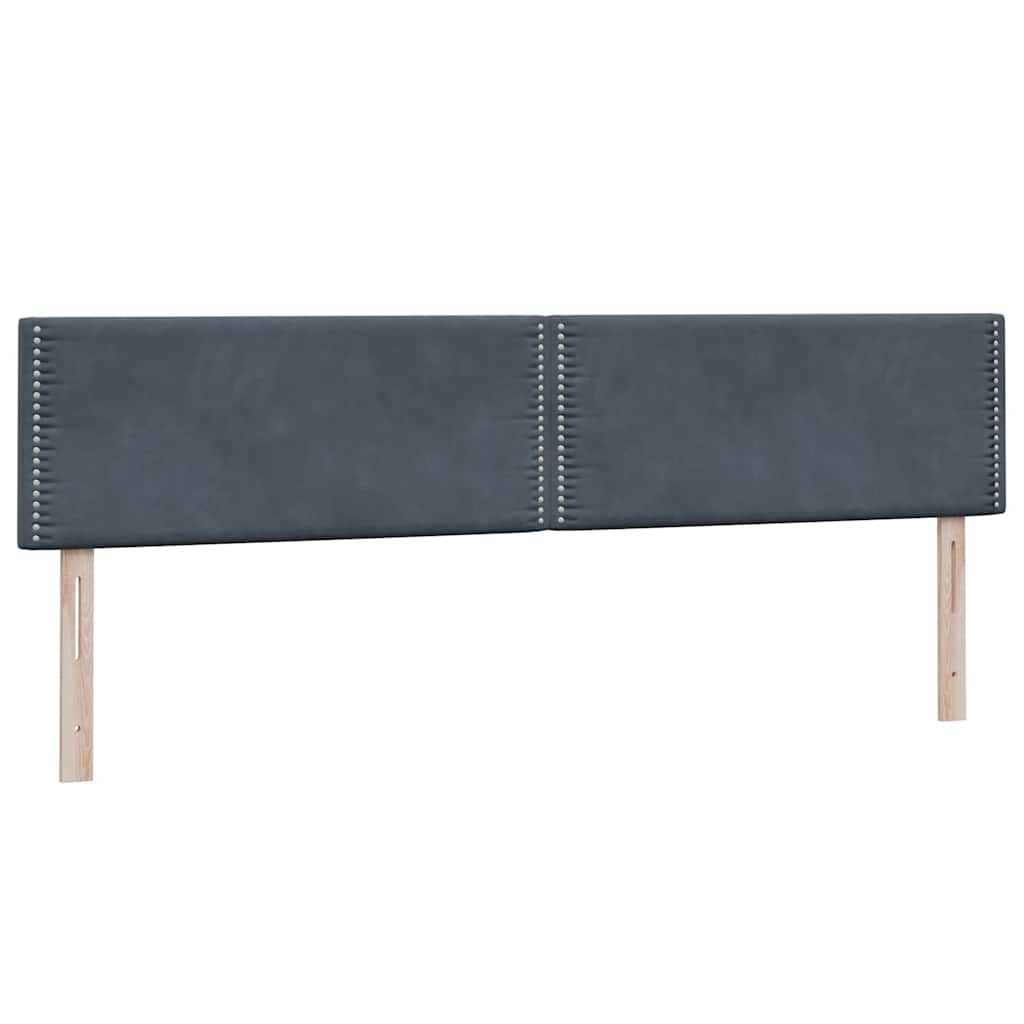 Bed boxspring met matrassen 200x220 cm fluweel donkergrijs