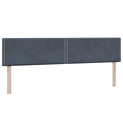 Bed boxspring met matrassen 200x220 cm fluweel donkergrijs