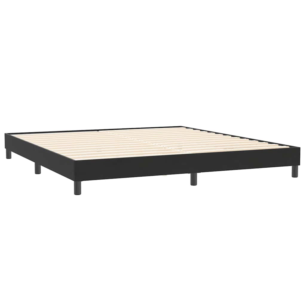 Boxspringbed met matrassen 200x220 cm fluweel zwart