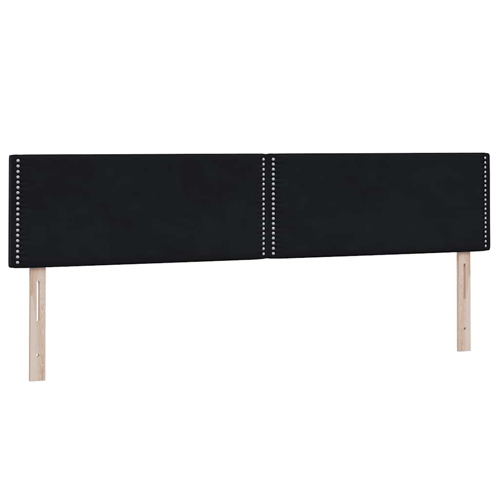 Boxspringbed met matrassen 200x220 cm fluweel zwart