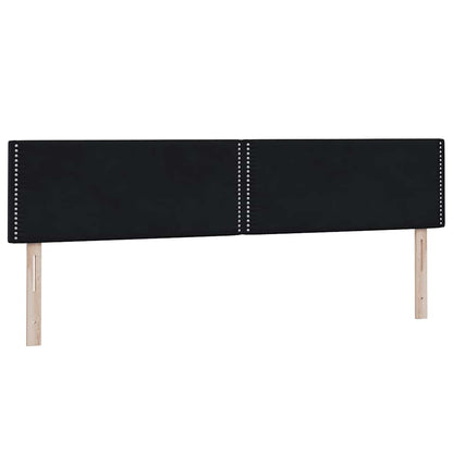 Boxspringbed met matrassen 200x220 cm fluweel zwart