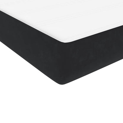 Boxspringbed met matrassen 200x220 cm fluweel zwart