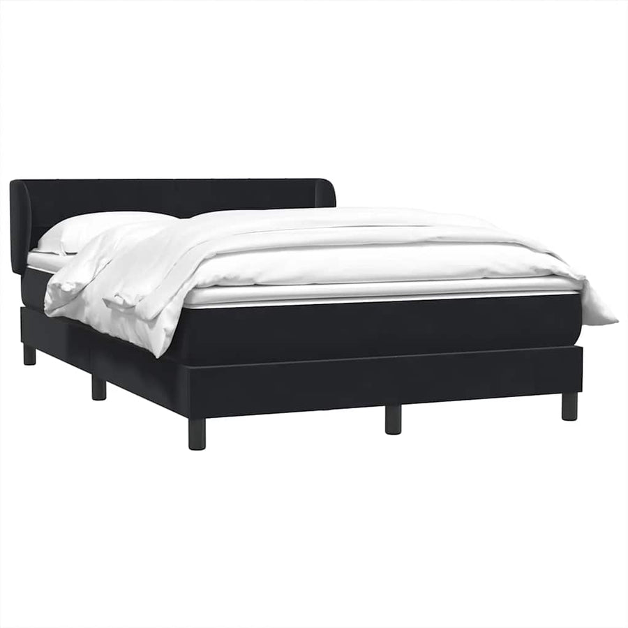 Boxspring met matras fluweel zwart 160x210 cm