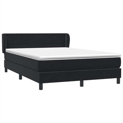 Boxspring met matras fluweel zwart 160x210 cm