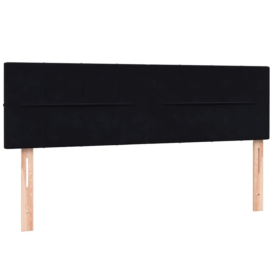 Boxspring met matras fluweel zwart 160x210 cm