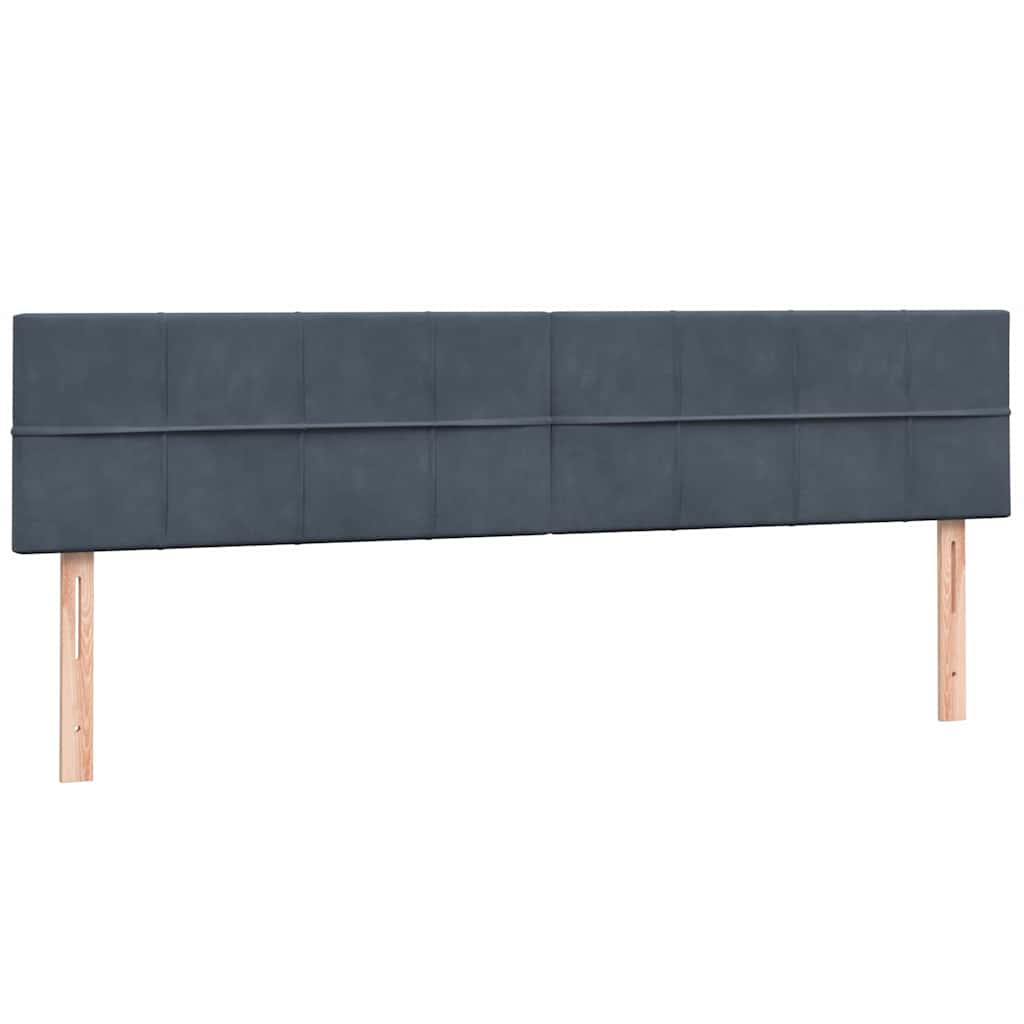 Boxspring met matrassen fluweel donkergrijs 180x210 cm
